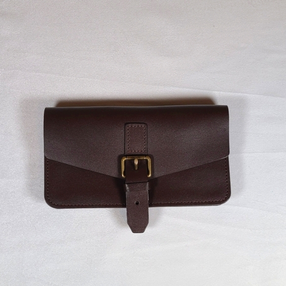 Brooks Brothers Coffee Brown Leather Belt Bag Medium - Picture 4 of 10